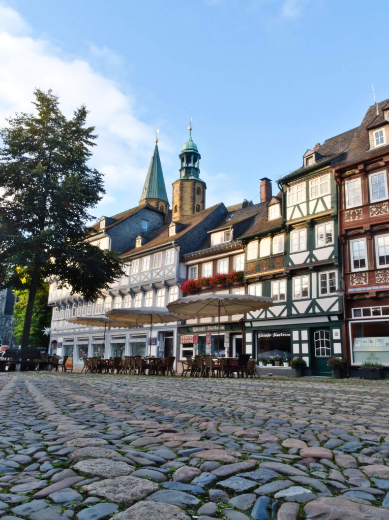 Goslar plein met vakwerk