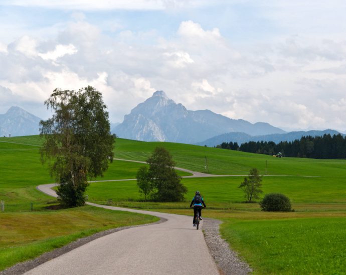 Makkelijk fietsen Alpenvoorland omgeving Füssen Zuid-Duitsland