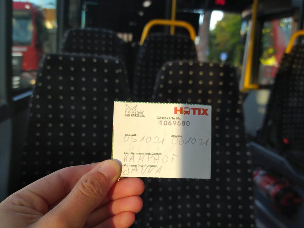 HATIX Gästekarte openbaar vervoer Harz